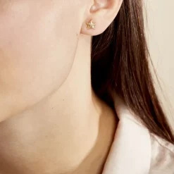 Boucles D'oreilles Puces Alphonsine Etoile De Mer Or Jaune-Histoire d'Or Best