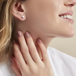 Histoire d'Or Boucles D'oreilles Puces Alys Argent Blanc Oxyde De Zirconium