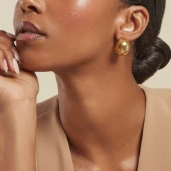 Boucles D'oreilles Puces Adoree Acier Jaune-Histoire d'Or Best