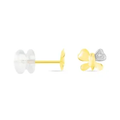 Boucles D'oreilles Puces Bartholomee Papillon Or Jaune-Histoire d'Or Discount
