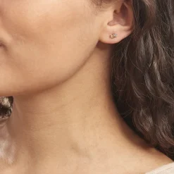 Boucles D'oreilles Puces Bartholomee Papillon Or Jaune-Histoire d'Or Discount