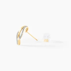 Boucles D'oreilles Puces Bathilde Or Jaune Diamant-Histoire d'Or Outlet