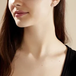 Boucles D'oreilles Puces Bathilde Or Jaune Diamant-Histoire d'Or Outlet