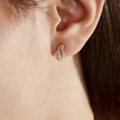 Boucles D'oreilles Puces Bathilde Or Jaune Diamant-Histoire d'Or Outlet