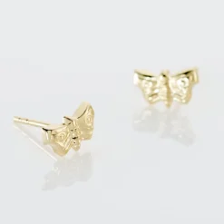 Histoire d'Or Boucles D'oreilles Puces Bartholomee Papillon Or Jaune