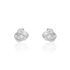 Boucles D'oreilles Puces Bouton D'or Argent Blanc Oxyde De Zirconium-Histoire d'Or Discount