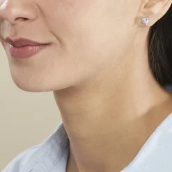 Histoire d'Or Boucles D'oreilles Puces Breana Argent Blanc Oxyde De Zirconium