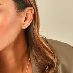 Histoire d'Or Boucles D'Oreilles Puces Brent Or Jaune Oxyde De Zirconium