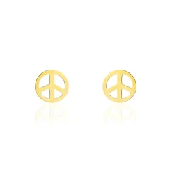 Boucles D'oreilles Puces Bilal Peace Or Jaune-Histoire d'Or Clearance