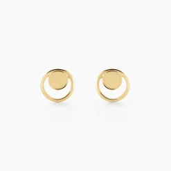 Histoire d'Or Boucles D'oreilles Puces Berangere Cercle 4 Or Jaune