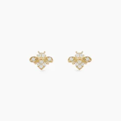 Boucles D'oreilles Puces Bettye Or Jaune Oxyde De Zirconium-Histoire d'Or
