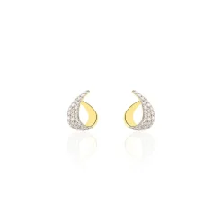 Histoire d'Or Boucles D'oreilles Puces Boucle D'or Or Jaune Oxyde De Zirconium