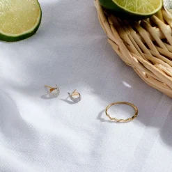 Histoire d'Or Boucles D'oreilles Puces Boucle D'or Or Jaune Oxyde De Zirconium