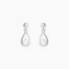 Histoire d'Or Boucles D'oreilles Puces Bethilda Argent Blanc Oxyde De Zirconium