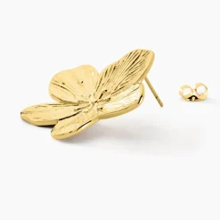 Boucles D'oreilles Puces Barbade Acier Jaune-Histoire d'Or Online