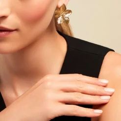 Boucles D'oreilles Puces Barbade Acier Jaune-Histoire d'Or Online