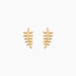 Boucles D'oreilles Puces Bartolomea Feuilles Or Jaune-Histoire d'Or Discount