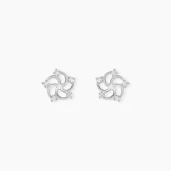 Histoire d'Or Boucles D'oreilles Puces Clarance Argent Blanc Oxyde De Zirconium