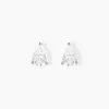 Boucles D'oreilles Puces Clarysse Argent Blanc Oxyde De Zirconium-Histoire d'Or New
