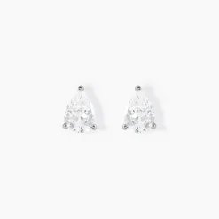 Boucles D'oreilles Puces Clarysse Argent Blanc Oxyde De Zirconium-Histoire d'Or New