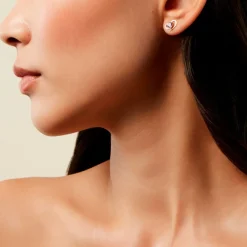 Histoire d'Or Boucles D'Oreilles Puces Creighton Or Jaune Améthyste Oxyde De Zirconium