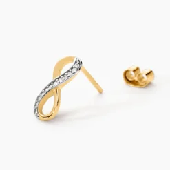 Boucles D'oreilles Puces Chacha Or Jaune Diamant-Histoire d'Or Outlet