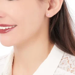 Boucles D'oreilles Puces Coeurs Or Jaune-Histoire d'Or Sale