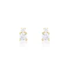 Boucles D'oreilles Puces Constancia Or Jaune Oxyde De Zirconium-Histoire d'Or Clearance