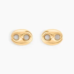 Histoire d'Or Boucles D'oreilles Puces Cara Grain De Cafe Or Jaune