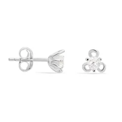 Boucles D'oreilles Puces Charlyne Argent Blanc Oxyde De Zirconium-Histoire d'Or Discount