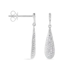 Boucles D'oreilles Puces Celine Or Blanc Diamant-Histoire d'Or
