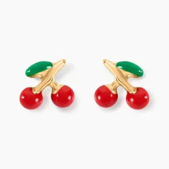Boucles D'oreilles Puces Cherry Cerise Or Jaune-Histoire d'Or Best