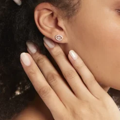 Boucles D'oreilles Puces Classical Plaqué Or Jaune Oxyde De Zirconium-Histoire d'Or Hot