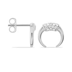 Boucles D'oreilles Puces Corneliana Argent Blanc Oxyde De Zirconium-Histoire d'Or