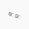 Histoire d'Or Boucles D'oreilles Puces Collection 1986 Or Blanc Diamant