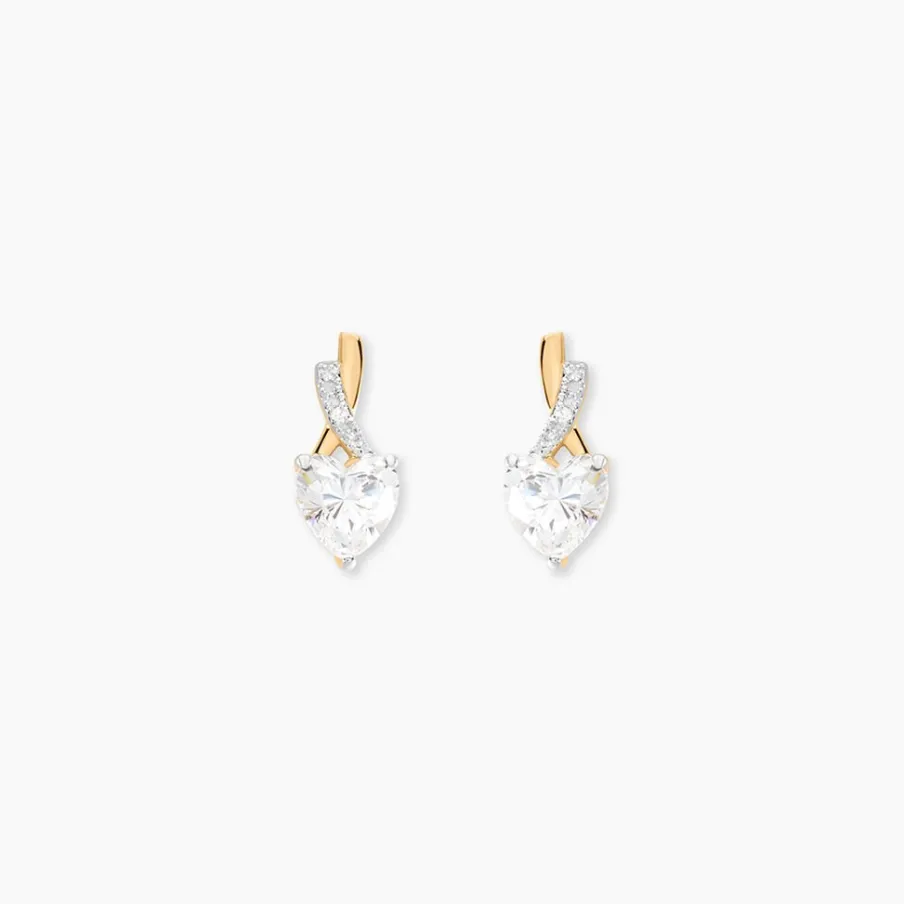Histoire d'Or Boucles D'oreilles Puces Clothilde De Zirconium