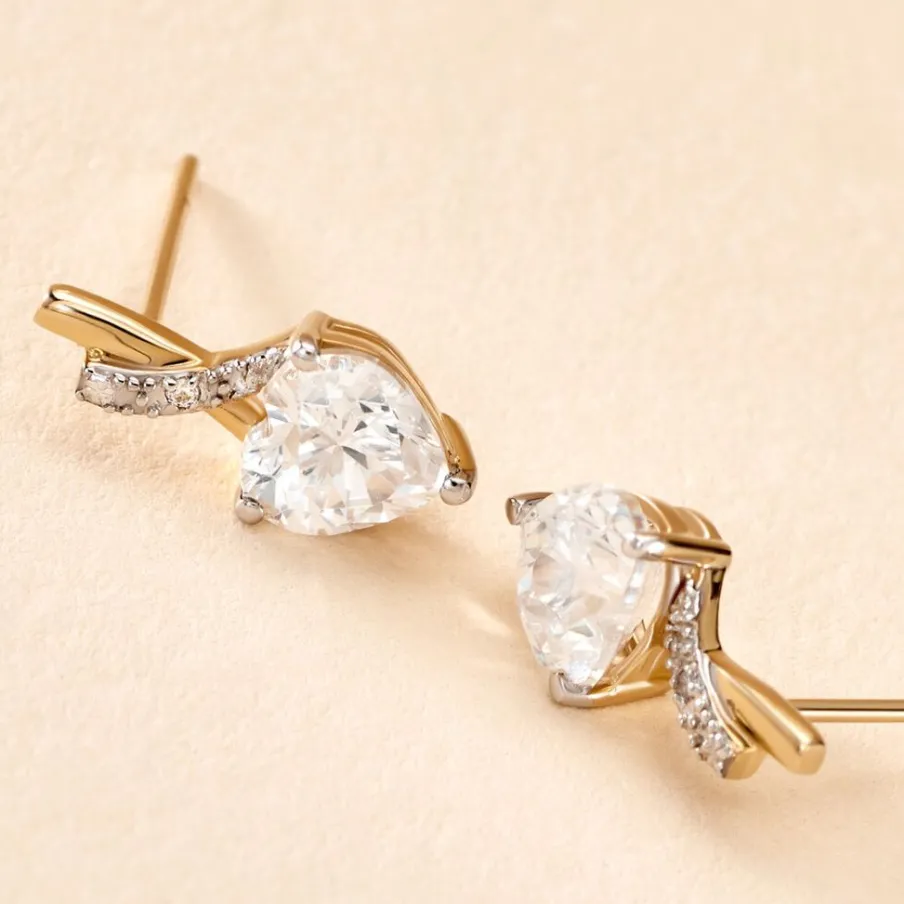 Histoire d'Or Boucles D'oreilles Puces Clothilde De Zirconium