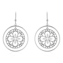 Histoire d'Or Boucles D'oreilles Puces Claudio Or Blanc