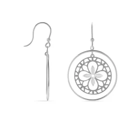 Histoire d'Or Boucles D'oreilles Puces Claudio Or Blanc