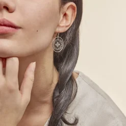 Histoire d'Or Boucles D'oreilles Puces Claudio Or Blanc