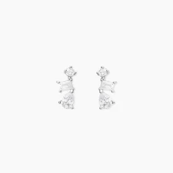 Histoire d'Or Boucles D'oreilles Puces Chadia Argent Blanc Oxyde De Zirconium