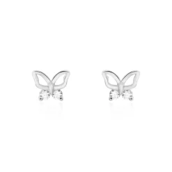 Histoire d'Or Boucles D'oreilles Puces Cyprian Argent Blanc Oxyde
