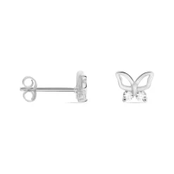 Histoire d'Or Boucles D'oreilles Puces Cyprian Argent Blanc Oxyde