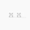 Boucles D'oreilles Puces Carre Argent Blanc Oxyde De Zirconium-Histoire d'Or Best