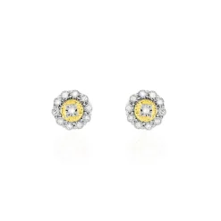 Boucles D'oreilles Puces Charletta Or Jaune Diamant-Histoire d'Or Discount
