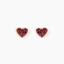 Boucles D'oreilles Puces Cerine Coeur Or Jaune-Histoire d'Or Outlet