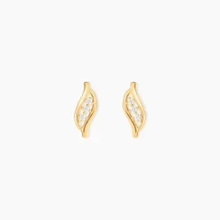 Boucles D'oreilles Puces Caline Or Jaune Diamant-Histoire d'Or