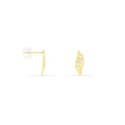 Boucles D'oreilles Puces Caline Or Jaune Diamant-Histoire d'Or