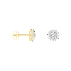 Boucles D'oreilles Puces Caliopee Or Jaune Diamant-Histoire d'Or Discount