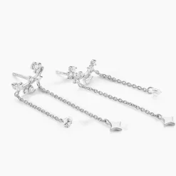Histoire d'Or Boucles D'oreilles Puces Claodia Argent Blanc Oxyde De Zirconium